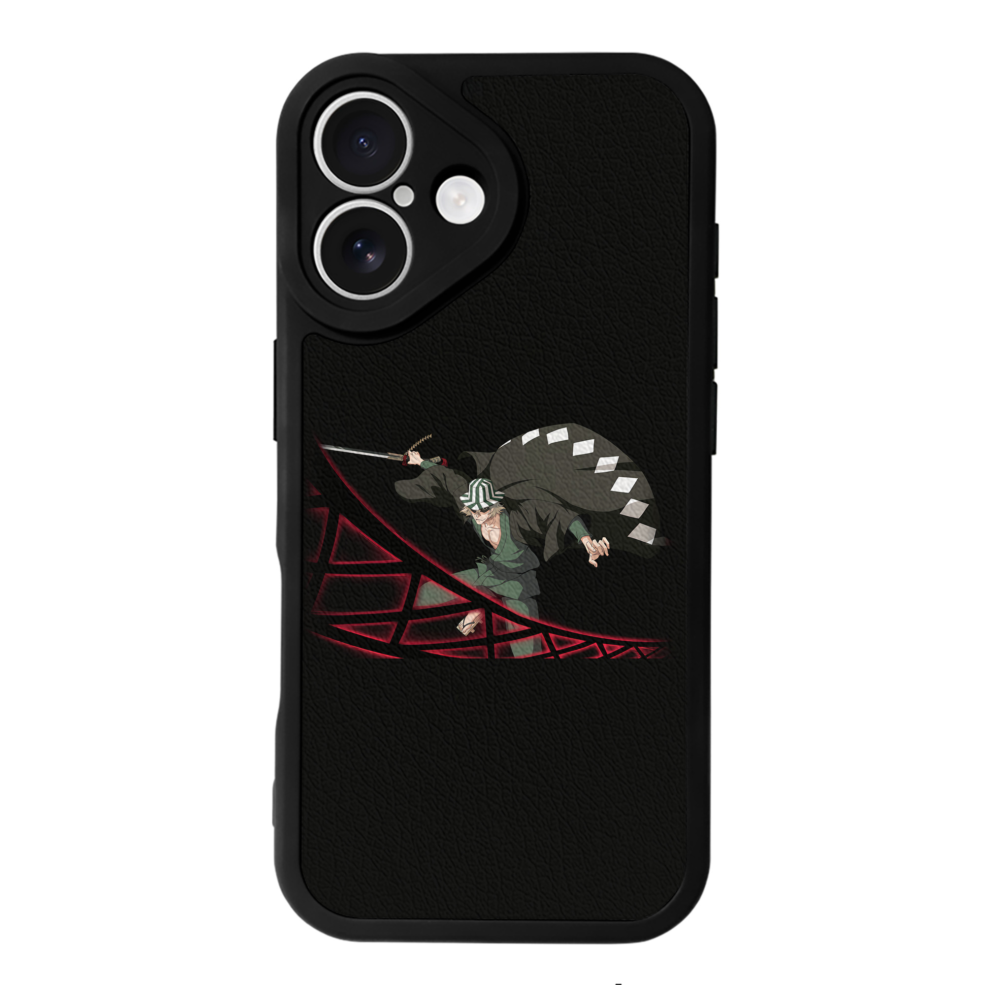 （画像用） "ブリーチ 浦原 喜助（うらはら きすけ） BLEACH Urahara Kisuke " 【iPhone 16シリーズ対応】シリコンスマホケース（レザー調） 材質：シリコン